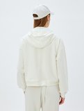 Kapşonlu Sweatshirt Basic Uzun Kollu Üç İplik Pamuklu