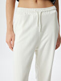 Jogger Eşofman Altı Cepli Beli Bağlamalı Üç İplik