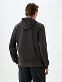 Spor Sweatshirt Boxy Kapşonlu Polar Kalın Kumaşlı Fermuar Detaylı Kanguru Cepli