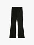 Basic İspanyol Paça Pantolon Beli Lastikli