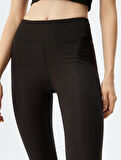 Spor Tayt Yüksek Bel Yumuşak Tuşe Slim Fit