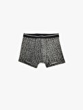Pamuklu Slim Fit Soyut Desenli 3'lü Boxer Seti