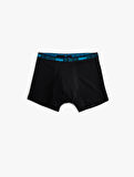 3'lü Boxer Seti Slim Fit Slogan Baskılı Pamuklu