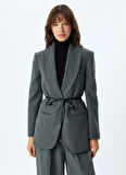 Koton Slim Fit Koyu Antrasit Kadın Ceket 5WAK50099UW048