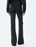 İspanyol Paça Kot Pantolon Cepli - Victoria Flare Jeans