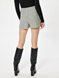 Tüvit Şort Etek Mini Boy Kareli
