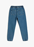 Koton Lastikli Bel Koyu İndigo Erkek Çocuk Denim Pantolon 5WKB40024TD