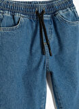Koton Lastikli Bel Koyu İndigo Erkek Çocuk Denim Pantolon 5WKB40024TD