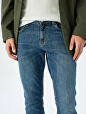 Normal Bel Pamuklu Straight Fit Jean Pantolon - Mark Jean