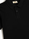 Polo Tişört Kısa Kollu Dokulu Pamuklu