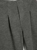 Basic Pantolon Beli Lastikli Pile Detaylı