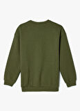 Koton Baskılı Erkek Haki Sweatshırt 5WKB10421TK