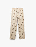 Köpek Desenli Peluş Polar Pijama Takımı