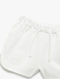 Pamuklu Beli Bağlamalı Baskılı Şort