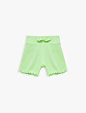 Kaşkorse Pamuklu Fiyonklu Mini Şort