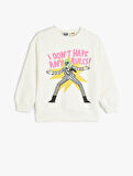 Beetlejuice Sweatshirt Lisanslı Uzun Kollu Bisiklet Yaka 