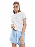 Pamuklu Kısa Kollu Baskılı Şort Pijama Takımı
