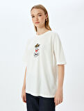 Koton Kadın T-shirt 5SAL10099IK EKRU