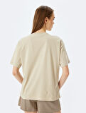 Koton Kadın T-shirt 5SAL10133IK BEJ