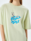  Bugs Bunny Lisanslı Arkası Baskılı Pamuklu Tişört