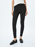 Yüksek Bel Skinny Fit Dar Paça Düğmeli Kot Pantolon - Skinny Fit Jean