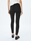 Yüksek Bel Skinny Fit Dar Paça Düğmeli Kot Pantolon - Skinny Fit Jean