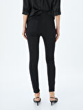 Yüksek Bel Skinny Fit Dar Paça Düğmeli Kot Pantolon - Skinny Fit Push Up Jean
