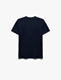 Pamuklu Kısa Kollu Slim Fit Bisiklet Yaka Erkek Basic Tişört
