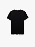 Pamuklu Kısa Kollu Slim Fit Bisiklet Yaka Erkek Basic Tişört