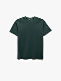 Pamuklu Kısa Kollu Bisiklet Yaka Basic Erkek Slim Fit Tişört