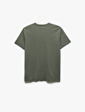 Pamuklu Kısa Kollu Bisiklet Yaka Basic Erkek Slim Fit Tişört
