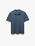 Pamuklu Pike Kumaş Kısa Kollu Regular Fit V Yaka Polo Tişört