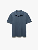 Pamuklu Pike Kumaş Kısa Kollu Regular Fit V Yaka Polo Tişört