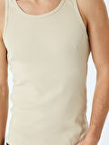 Bisiklet Yaka Slim Fit Kolsuz Basic Atlet