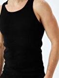 Bisiklet Yaka Slim Fit Kolsuz Basic Atlet