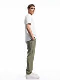 Viskon Cep Detaylı Rayon Tapered Beli Bağcıklı Eşofman Pantolon