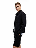 Viskon Karışımlı Cep Detaylı Bermuda Slim Fit Beli Bağcıklı Şort