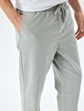 Slim Fit Cep Detaylı Viskon Karışımlı Beli Bağcıklı Pantolon
