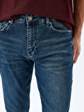 Normal Bel Pamuklu Slim Fit Denim Pantolon - Brad Jean