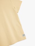 Pamuklu Kısa Kollu Bisiklet Yaka Oversize Basic Tişört