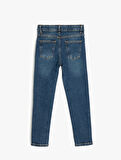 Pamuklu Cep Detaylı Denim Pantolon - Skinny Jean