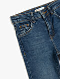 Pamuklu Cep Detaylı Denim Pantolon - Skinny Jean