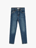 Pamuklu Cep Detaylı Denim Pantolon - Skinny Jean
