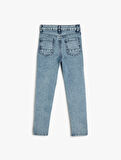 Ayarlanabilir Lastikli Pamuklu Denim Pantolon