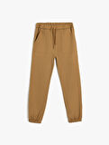 Standart Bel Cepli Düğme Detaylı Basic Jogger Pantolon