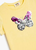Koton Baskılı Sarı Kız Çocuk T-Shirt 5SKG10059AK