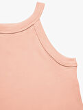 Pamuklu Kolsuz Halter Yaka Slim Fit Crop Atlet