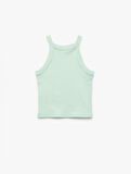 Pamuklu Kolsuz Halter Yaka Slim Fit Crop Atlet