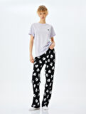 Pamuklu Kalpli Köpek Grafik Baskılı Pijama Takımı