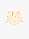 Beli Bağcıklı Pamuklu Cep Detaylı Basic Şort